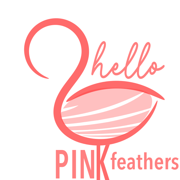 Hello Pink Feathers Logo